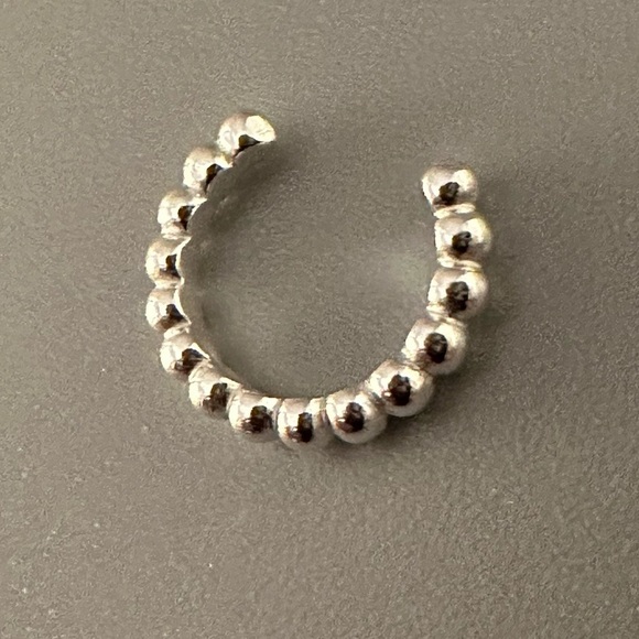 Sterling Silver Beaded Ear Cuff - Picture 8 of 10